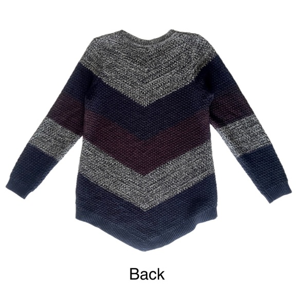 ALYX Chevron Knitted Pullover Sweater Gray/Blue/Wine/Black Size S EUC - Picture 2 of 8